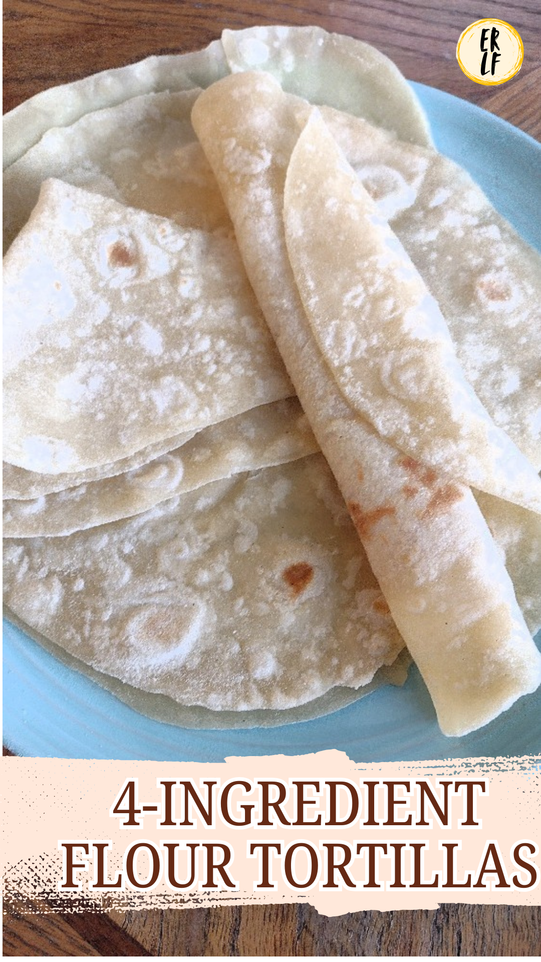 4-Ingredient Flour Tortilla Recipe | I’m telling you right now that homemade tortillas stomp the living daylights out of storebought wraps. Throw away those Mission, La Banderitas, and Guerreo tortillas for good, because I can PROMISE you won’t miss them once you make this fresh, homemade flour tortilla recipe. I haven't bought wraps in YEARS, and I'm counting.