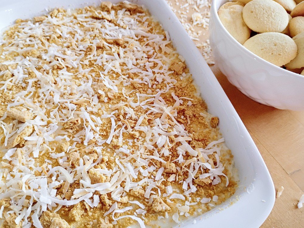 It's light, fresh and creamy - this homemade toasted coconut pudding dip recipe is one for the books.