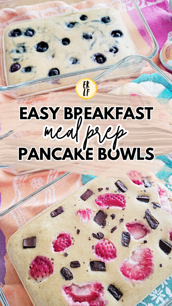 Easy breakfast meal prep pancake bowls | High protein and fiber breakfast ideas for on the go | theMRSingLink